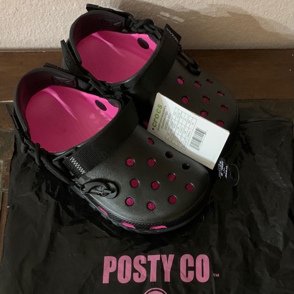 Post Malone X Crocs Black Pink Duet Max 